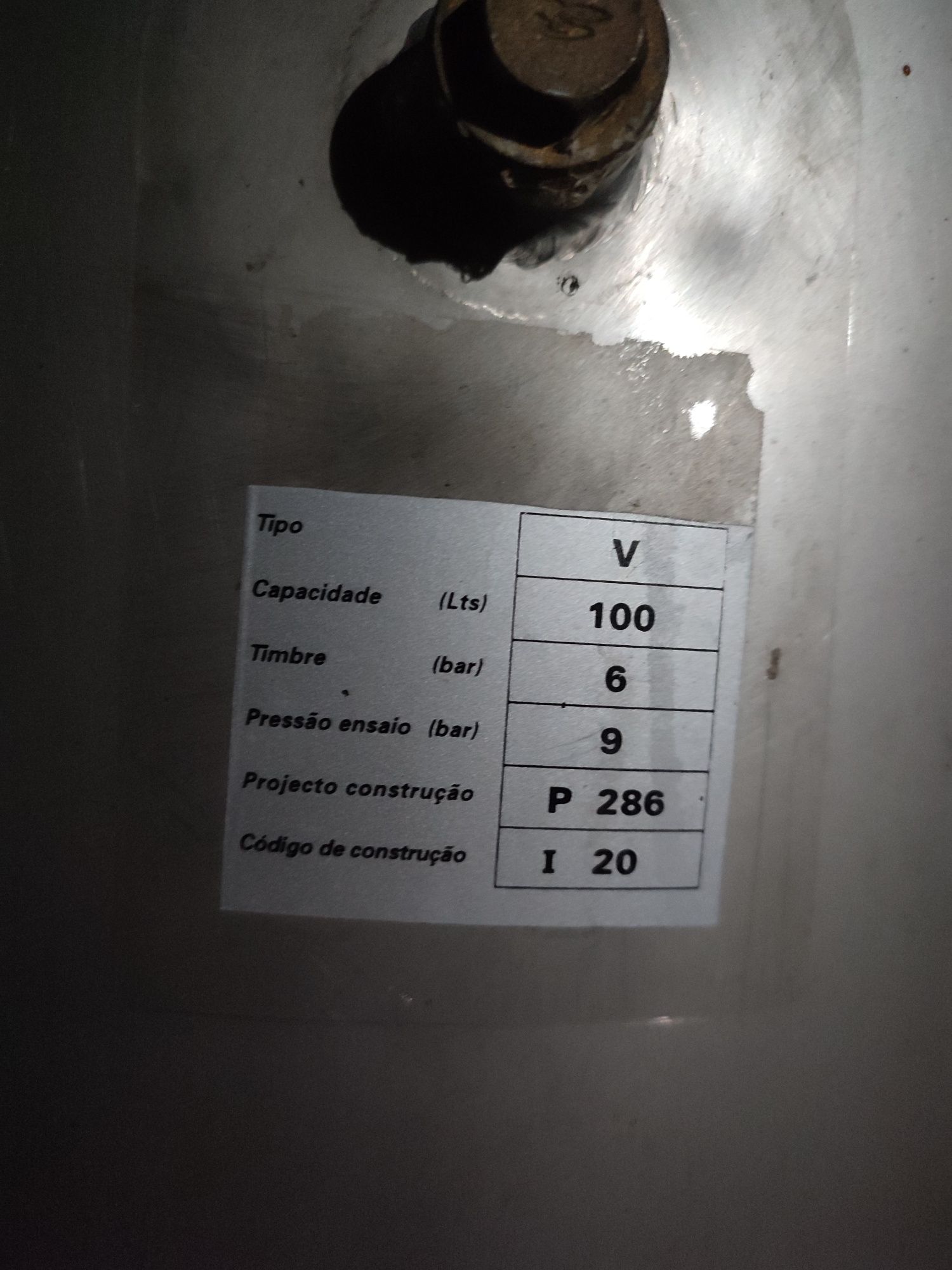 Depósito de inox 100lt