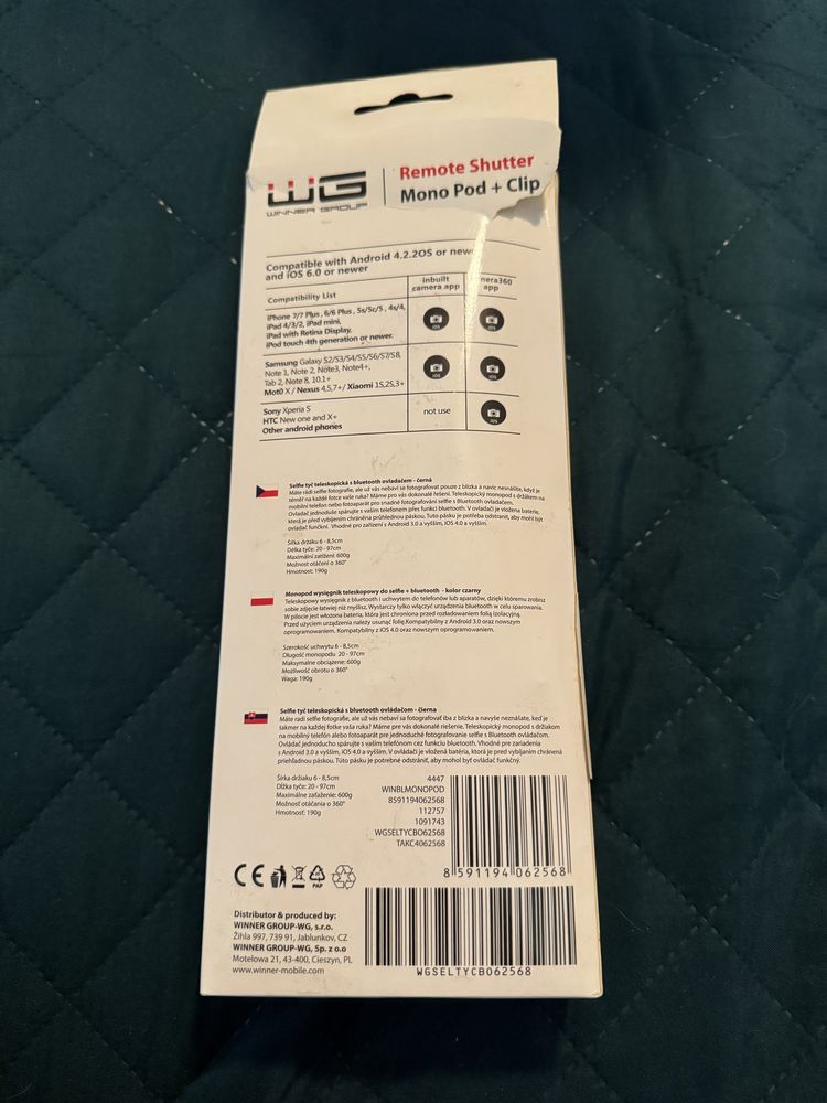 Bluetooth Selfie stick uchwyt do telefonu nowy