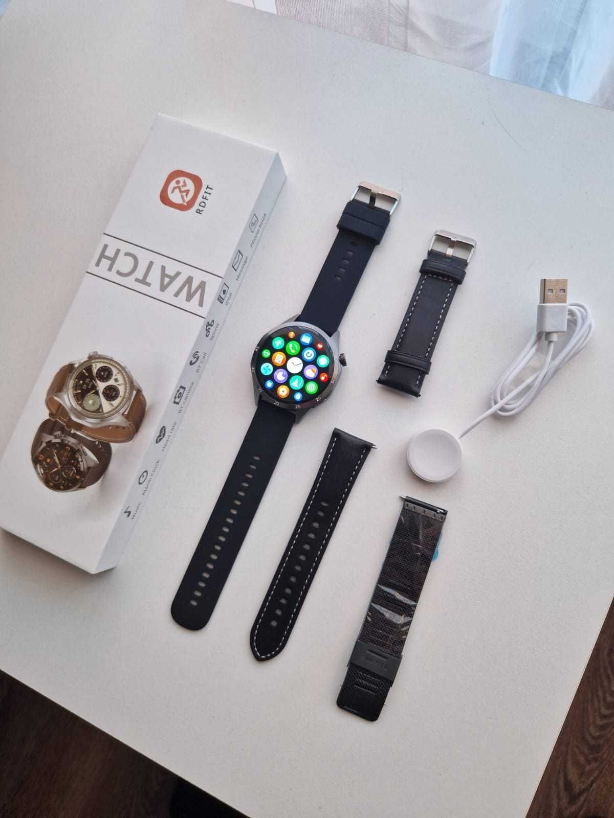 Smartwatch komplet czarny nowy