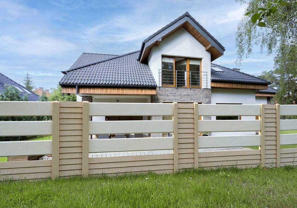 Ogrodzenie betonowe, płyta Palisadowa, podmurówka, słupki Drewbet