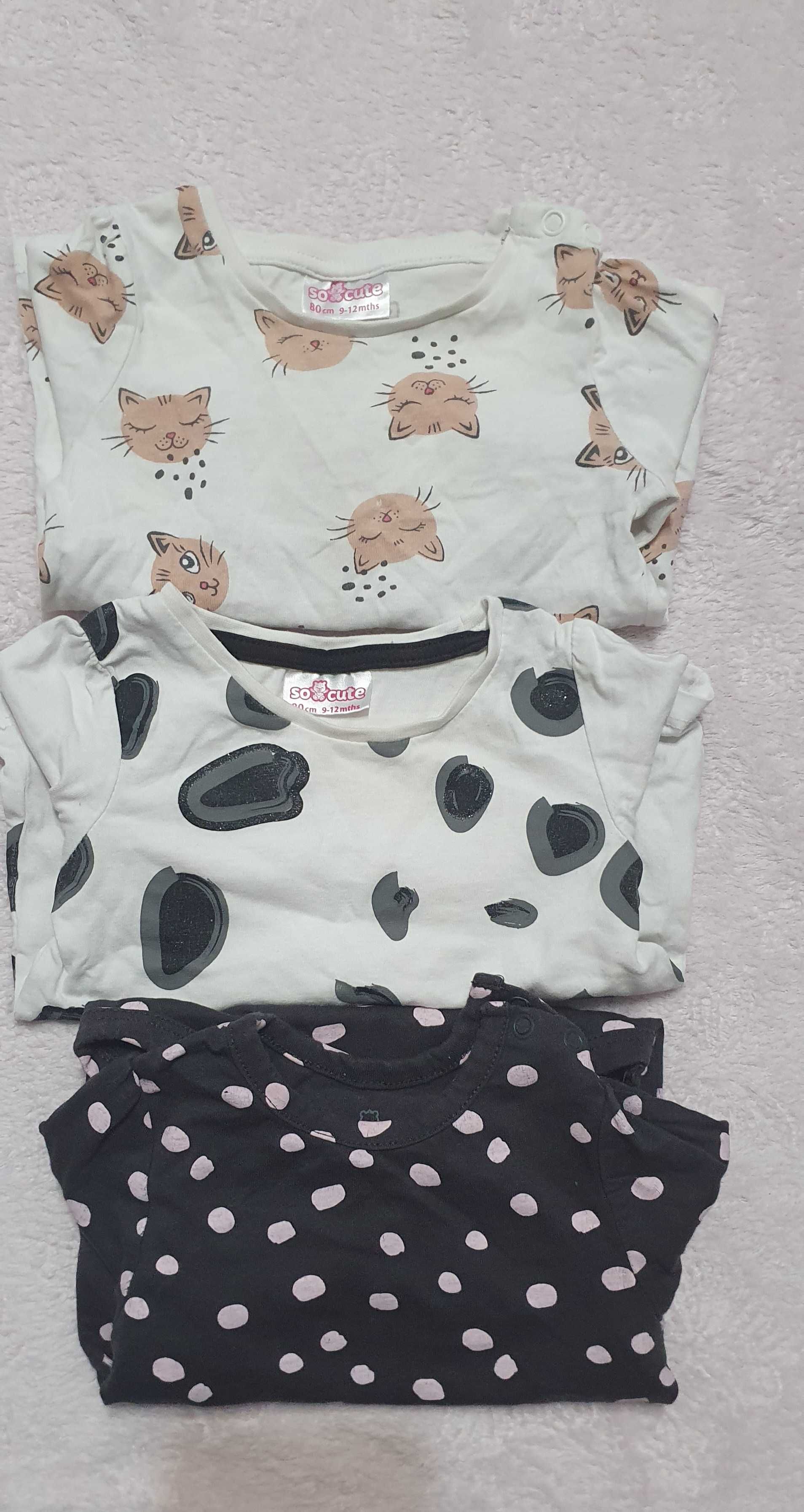 Bluzki i body 80 cm dla dziewczynki