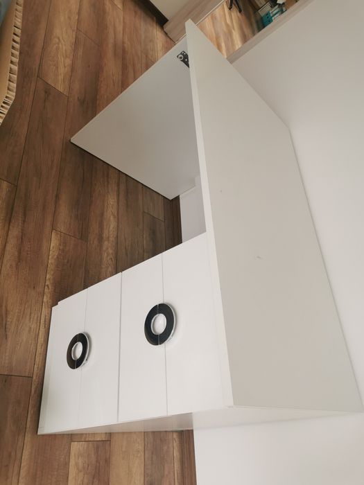 Biurko Black Red White białe duże 120x70 cm