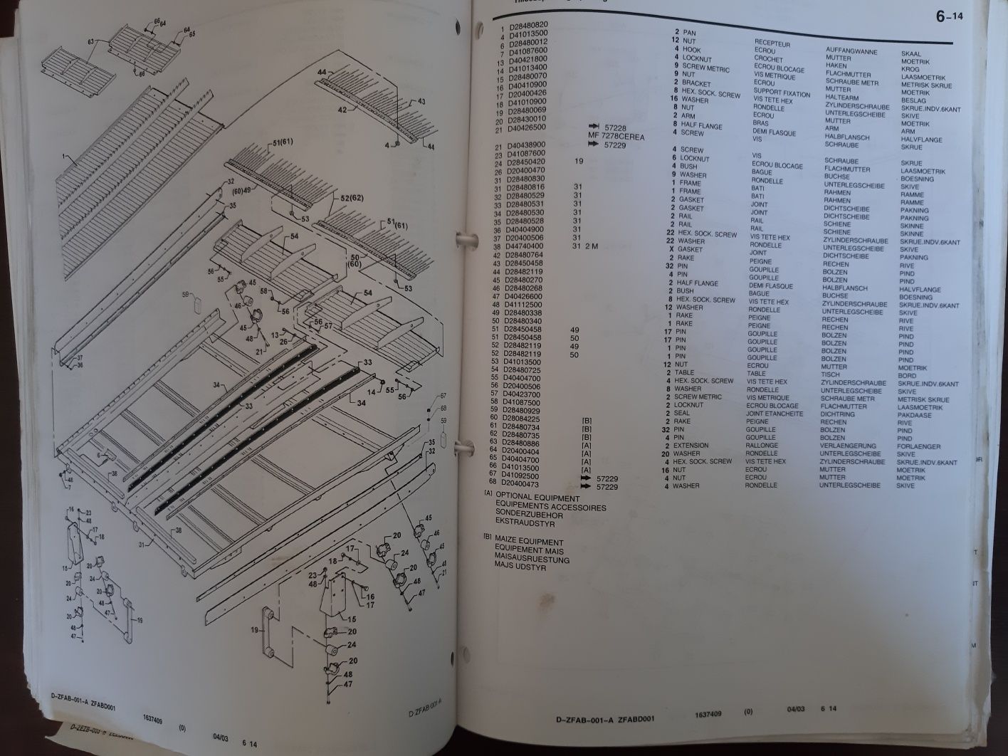 Katalog części Massey Ferguson serii 7272/7274/7278