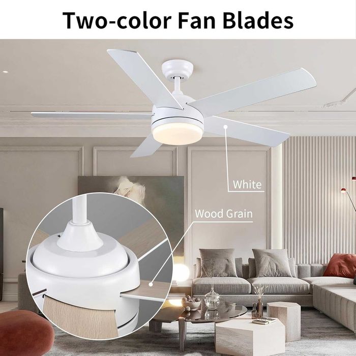 Wentylator sufitowy z lampą LED i pilotem, 52" CJOY 52-1083 spp56