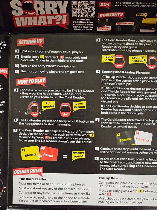 Веселая игра Sorry What !?