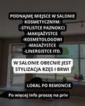 Wynajem/ podnajem stanowiska w salonie kosmetycznym