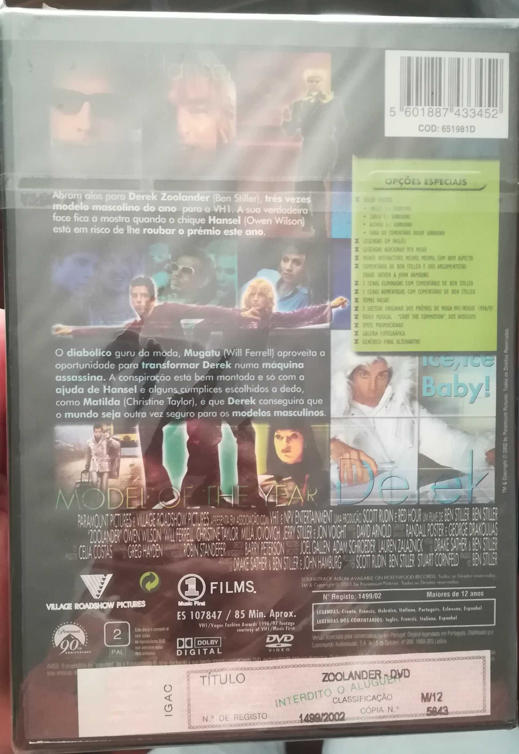 Zoolander - com Ben Stiller - comédia
