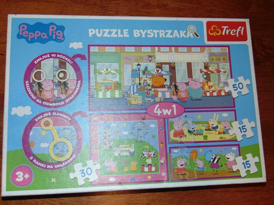 Puzzle Bystrzaka 4w1 Świnka Peppa Trefl 91781