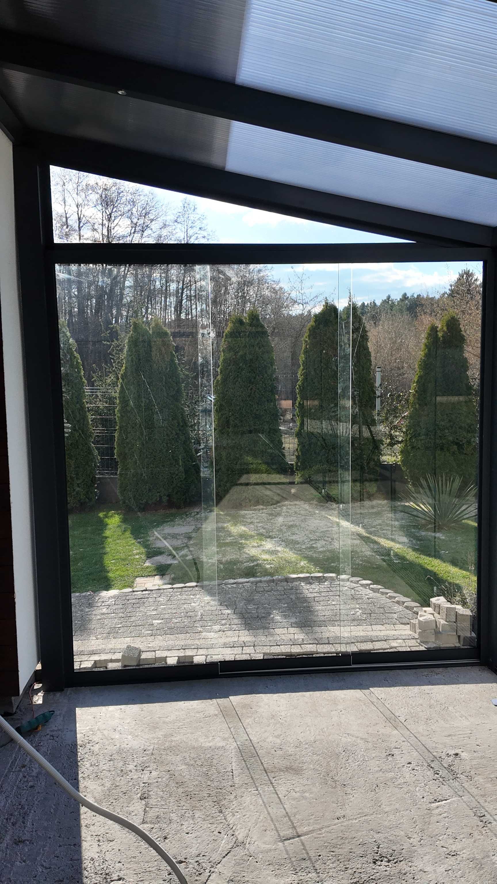 Veranda pergola zadaszenie tarasu poliwęglan komorowy lity szyba