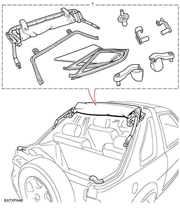 LAND ROVER Freelander 1 L314 SOFT TOP Криша багажнику