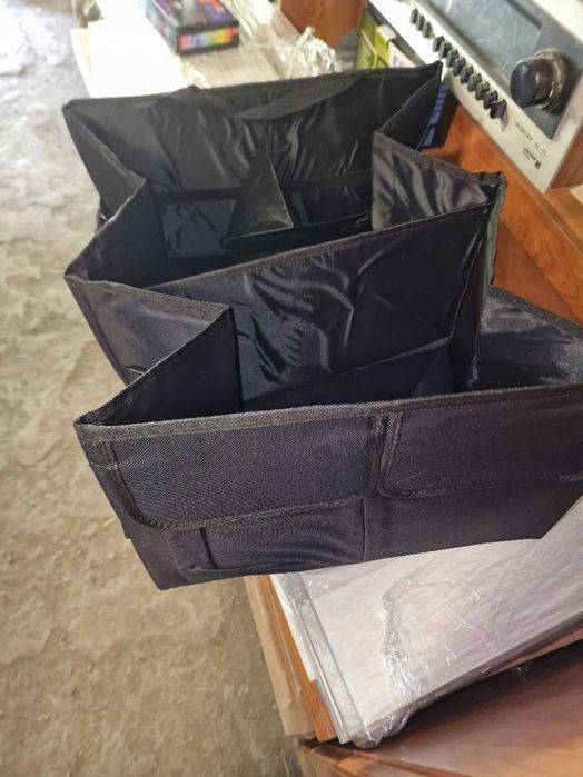 Duży Organizer Do Bagażnika Auta Samochodu składany Pudełko Dom Czarny