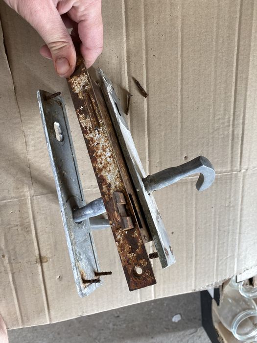 Klamka do drzwi aluminiowa wintage prl