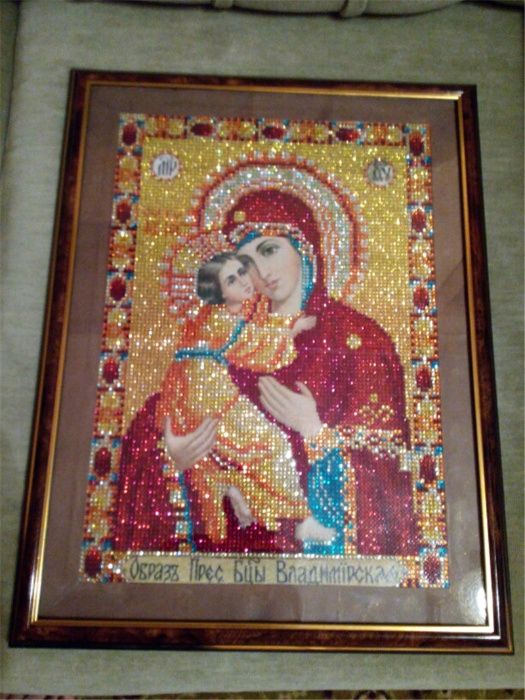 Набір для картини з алмазної мозаїки ікона "Миколай" 30х40