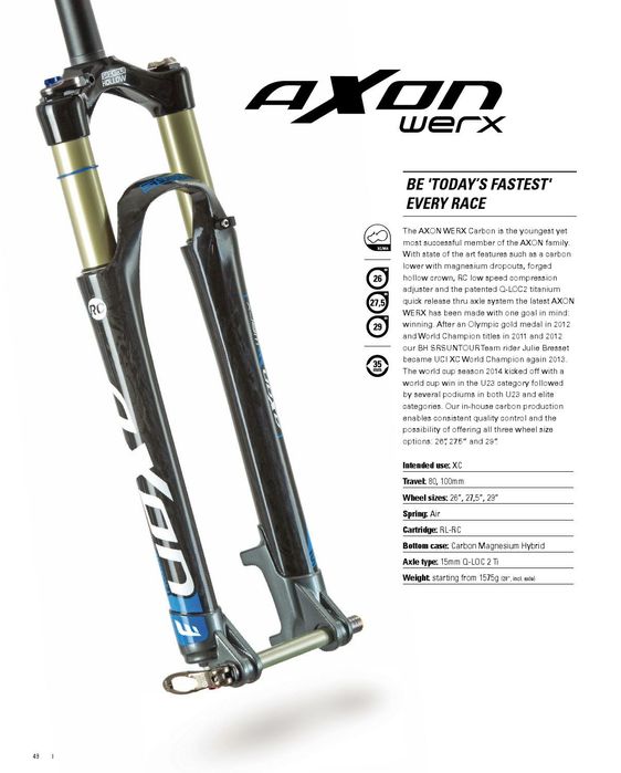 widelec SUNTOUR AXON RC RL 27,5 carbon