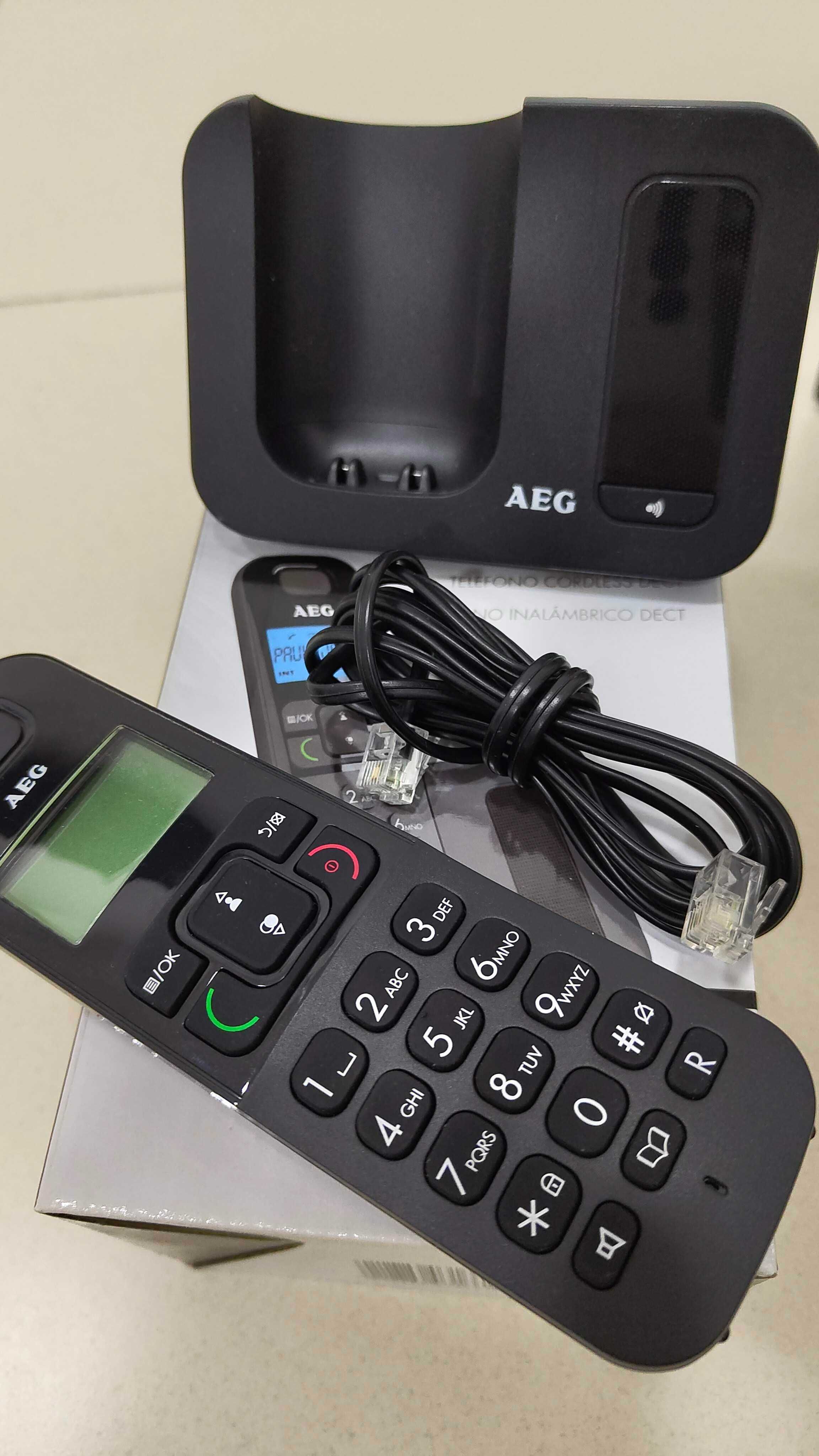 2 telefones sem fios DECT AEG D500 e Sagem D210