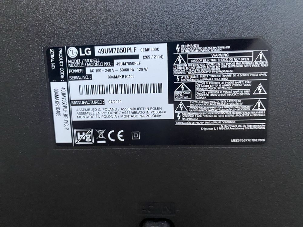 Телевизор LG 49UM7050PLF