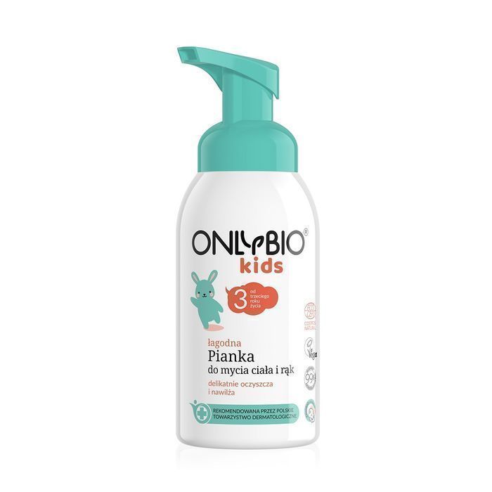 Onlybio Kids Łagodna Pianka Do Mycia Ciała I Rąk Dla Dzieci 3+ - 300ml