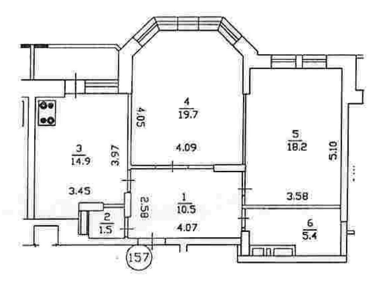 Продаж 2-к квартири м.Київ, вул.Драгоманова, 6-А  87000 $