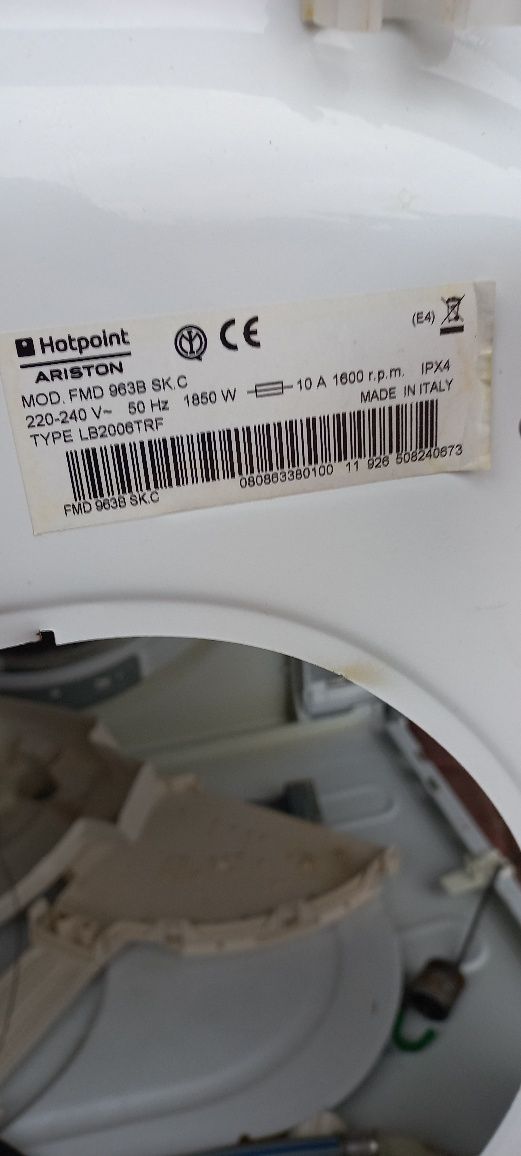 Czesci do pralki hotpoint ariston FMD963B