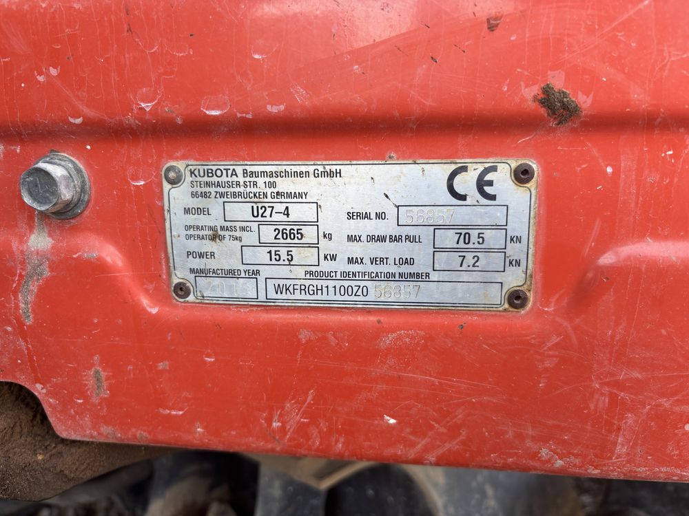 Vendo minigiratoria kubota U27