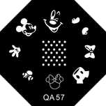 Blaszka QA57 płytka do zdobienia paznokci myszka miki mickey