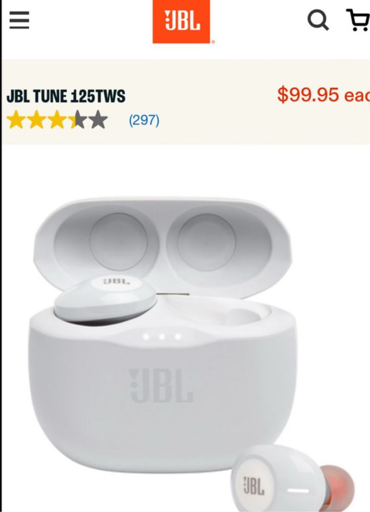Sluchawki bezprzewodowe JBL Tune