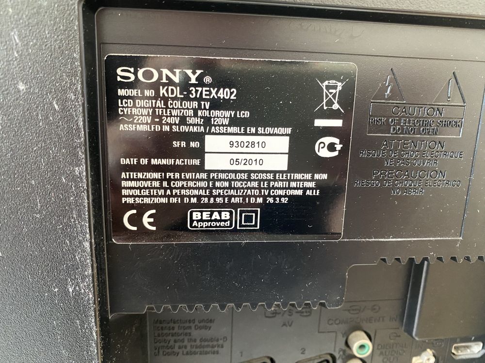 Telewizor LED Sony Bravia KDL 37EX402 37 cali