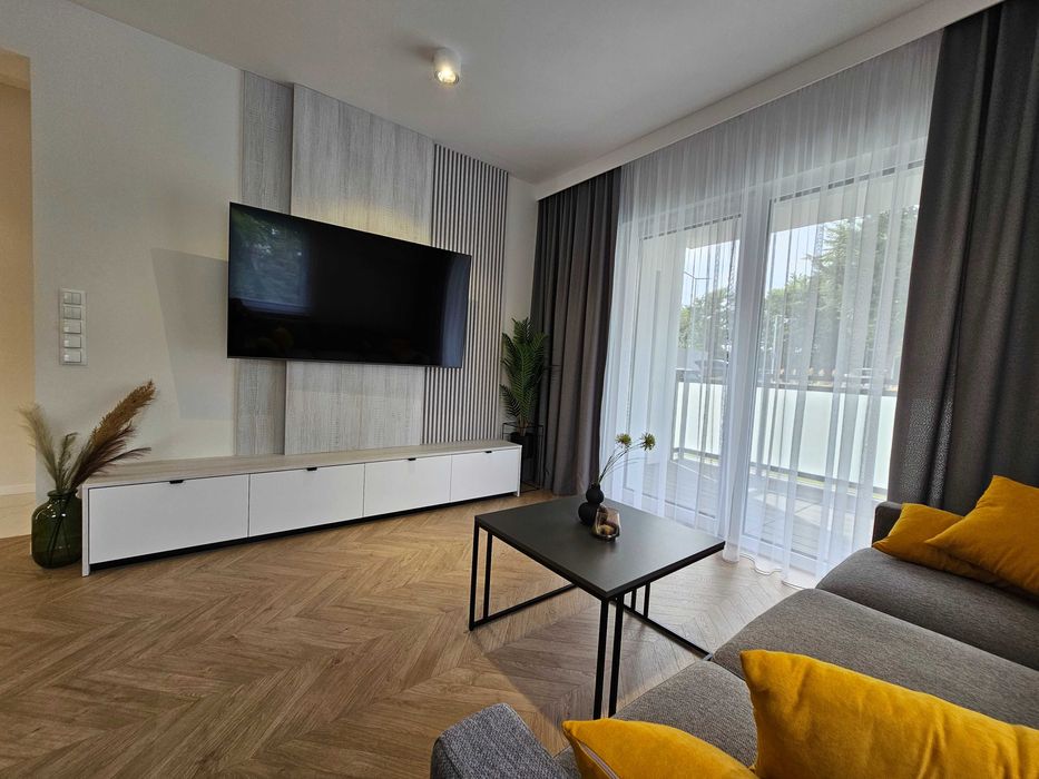 Nowoczesny apartament z balkonem – 60,53 m² –, centrum