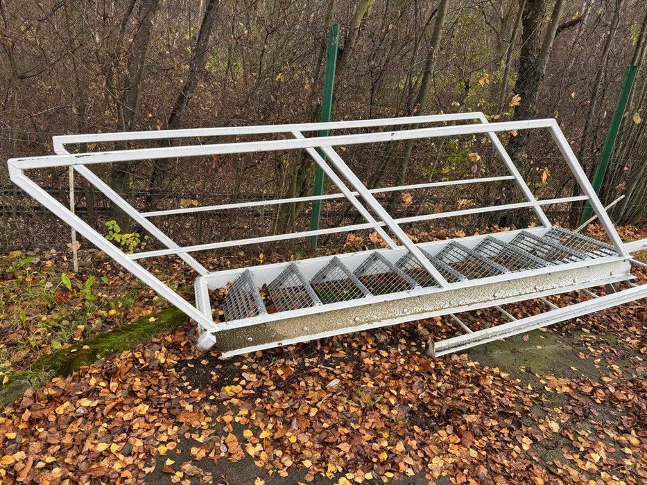 Schody stalowe, stopnie z kraty WEMA - używane