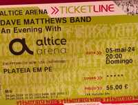 2 bilhetes, Dave Matthews Band, 5 de Maio