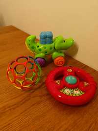 Zabawki interaktywne-kierownica smyk, krokodyl Fischer price