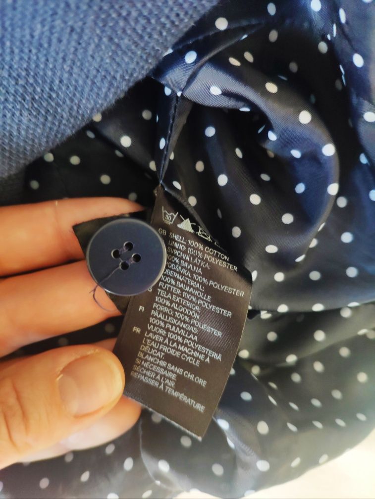 Żakiet marynarka H&M granatowa 38