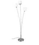 Lampa stojąca z metalu niklowanego matowego