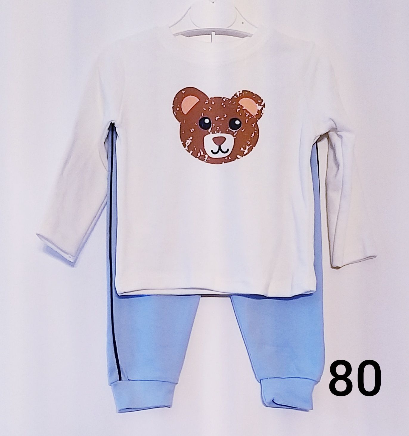 Nowy zestaw- komplet dziecięcy: bluzka, spodnie, bluza 80 cm.