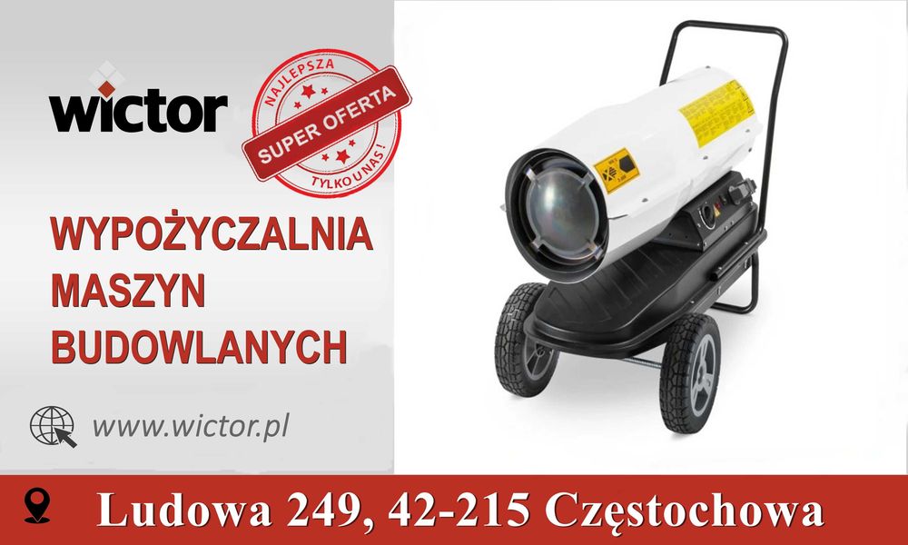 Olejowa nagrzewnica powietrza wynajem-wypożyczalnia