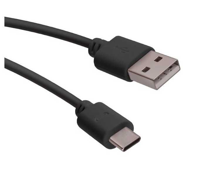 Kabel USB-USB C czarny 1m przewód do ładowania