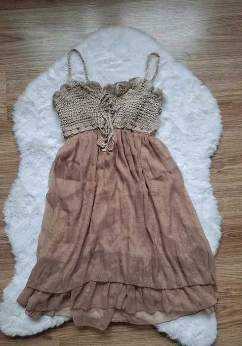 Śliczna dziecięca dziewczęca sukienka bawełna 2-3 lata