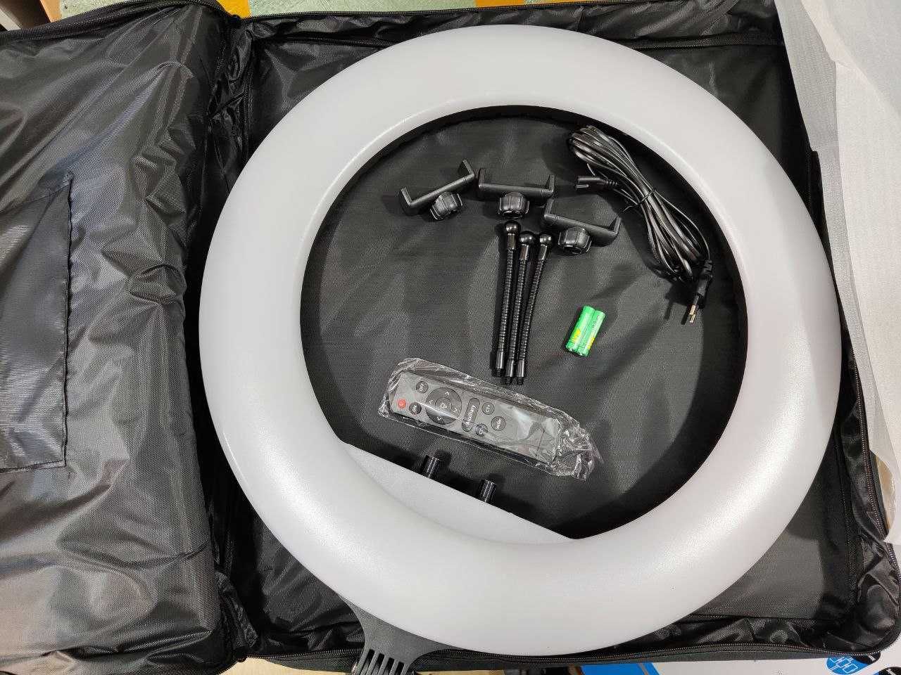 Кольцевая LED лампа RL-21 55см ОРИГИНАЛ пульт, сумка, усиленный штатив