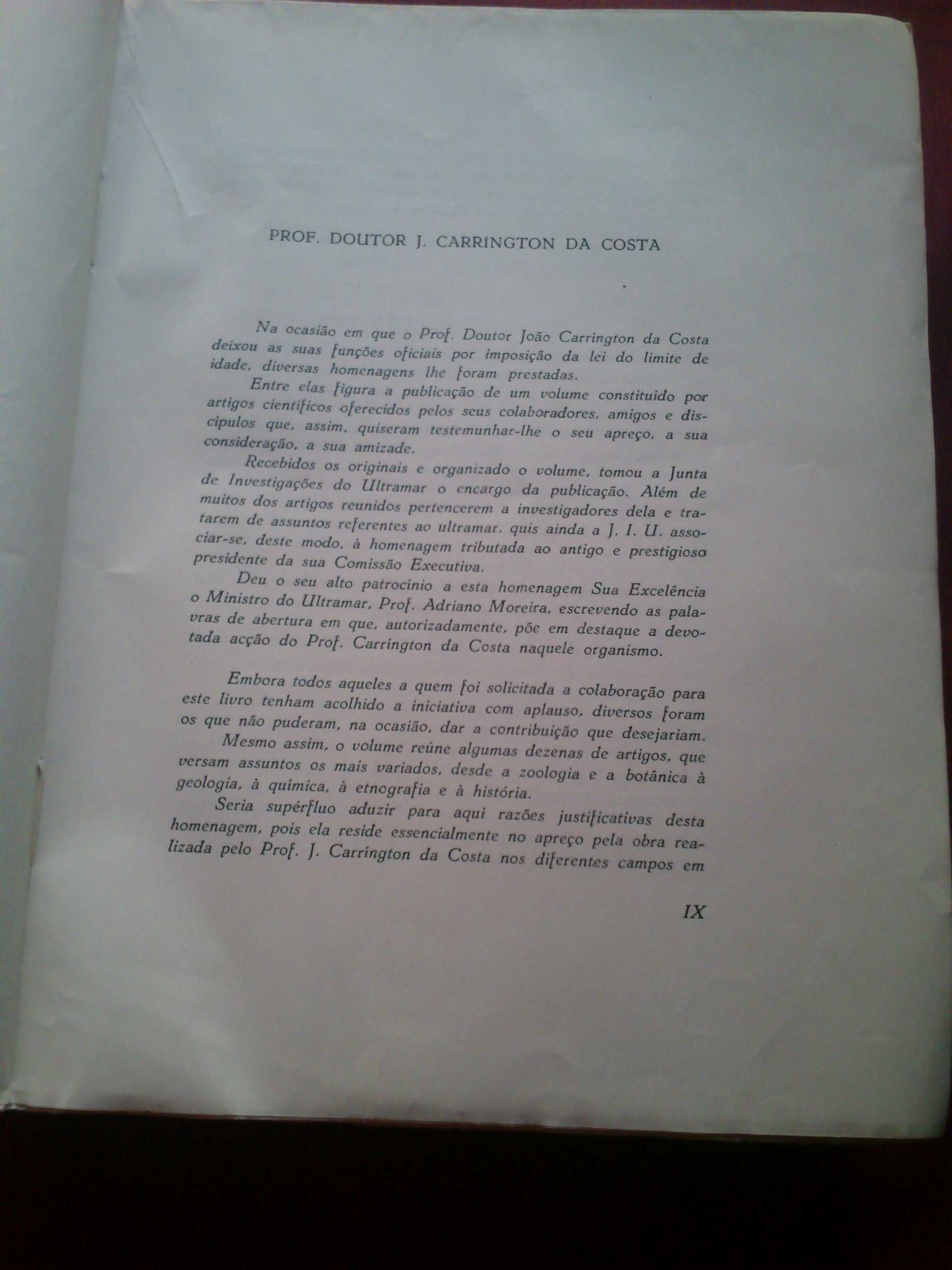 Estudos Científicos Oferecidos ao Prof. J. Carríngton da Costa-1962