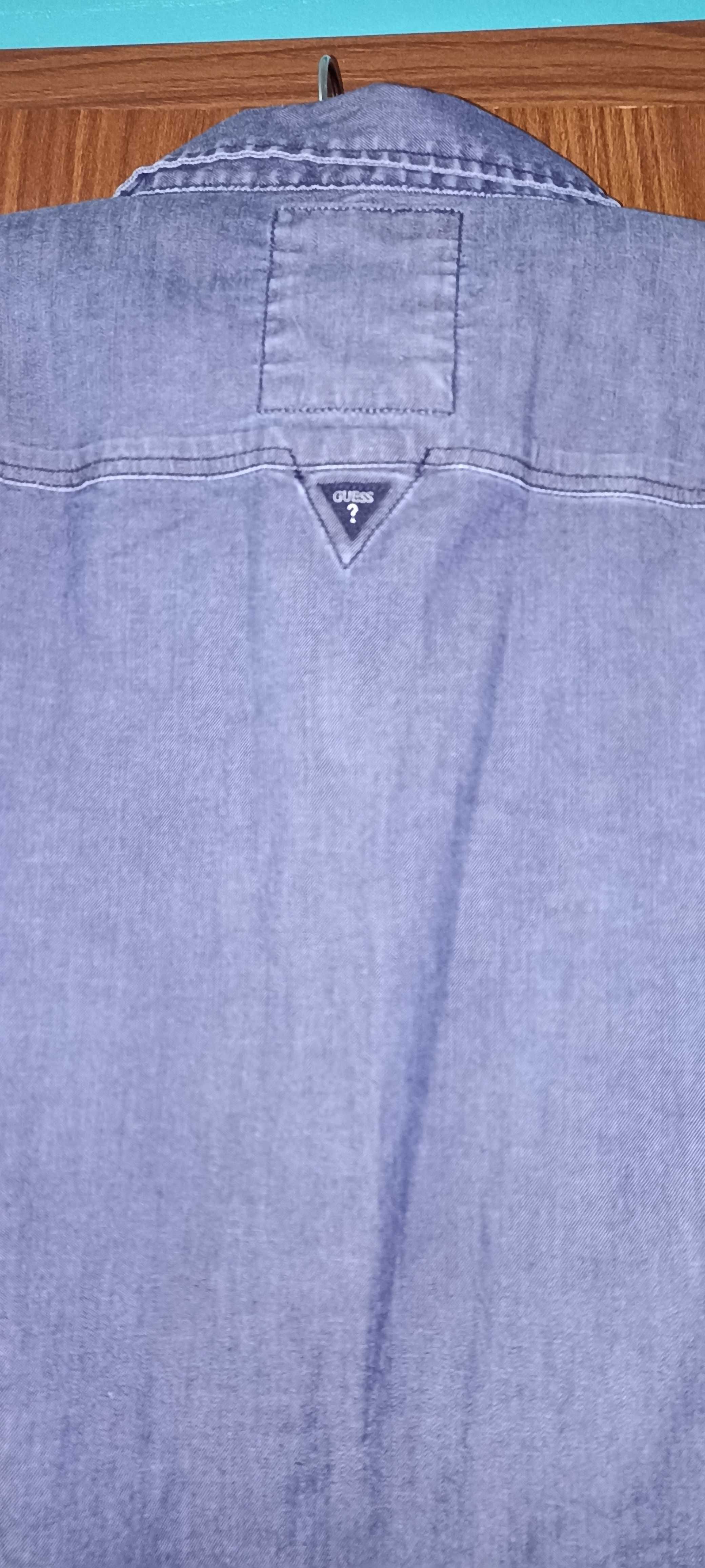 Jeansowa koszula męska. Koszula Guess. Rozmiar L