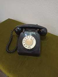 Telefone antigo disco preto