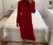Vestido tubo drapeado Zara