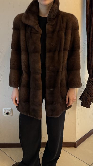 Шуба норкова коричнева