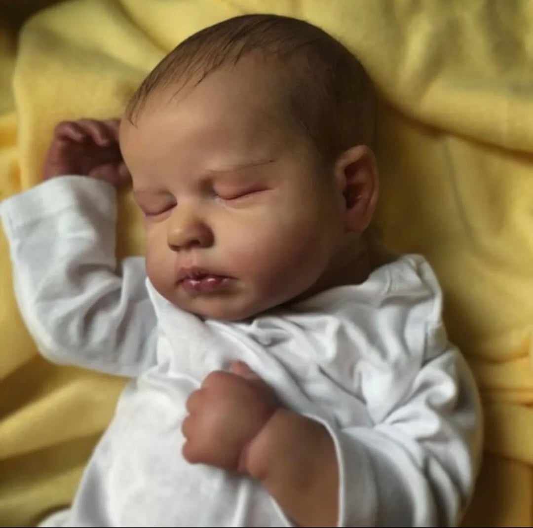 Nowa duża lalka typu Reborn śpiący bobas z akcesoriami prezent