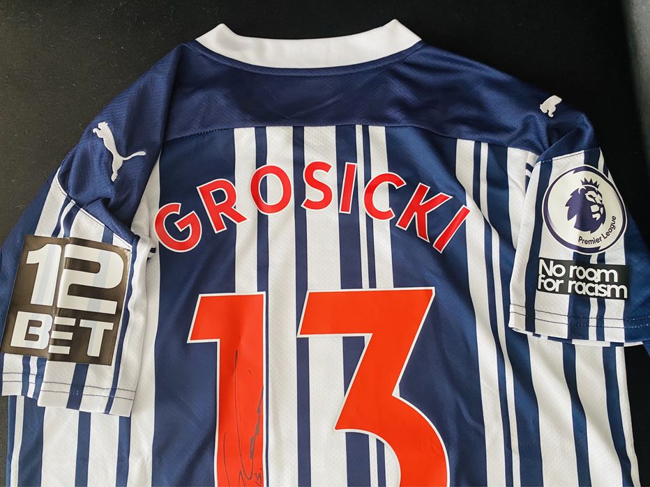 Koszulka Meczowa Premier Leaque Kamil Grosicki WBA z Autografem!