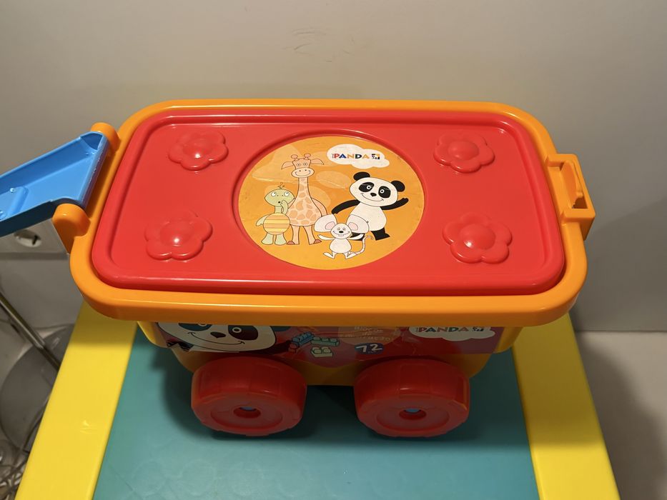 Carrinho de blocos de construção infantil