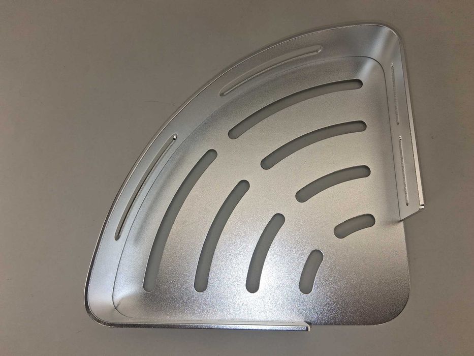 N184 Półka Łazienkowa Narożna Pod Prysznic Metalowa Srebrna Chrom