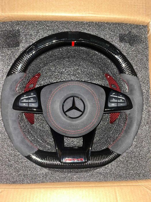 Volante Mercedes Carbono Led Display A C E S CLA GLA GLC GLE GLS GLE W