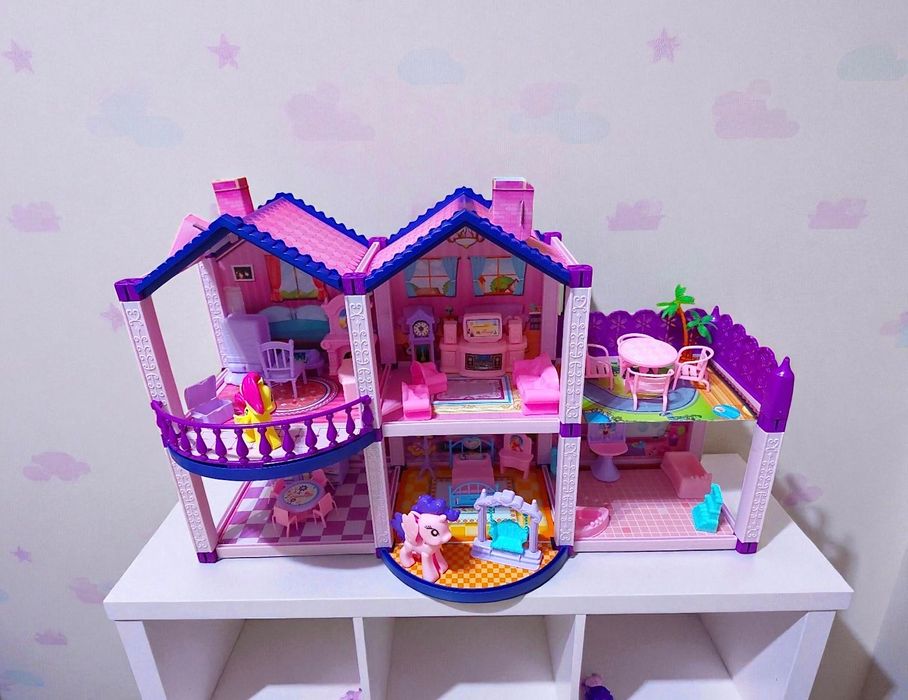 Duży domek dla lalek dla dzieci zabawka zabawa prezent 3+