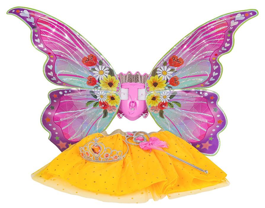 Zestaw Skrzydeł Motyla + Żółta Sukienka